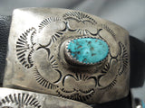 Outstanding Vintage Native American Navajo Morenci Turquoise Sterling Silver Concho Belt Old-Nativo Arts