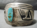 Museum Vintage Navajo/ Hopi Turquoise Sterling Silver Overlay Bracelet-Nativo Arts