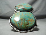Biggest Best Vintage Native American Navajo Royston Turquoise Sterling Silver Bracelet Old-Nativo Arts