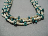 Earlier Vintage Santo Domingo/ Navajo Green Turquoise Native American Necklace-Nativo Arts