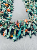 Native American Important Rye Whitegoat Green Turquoise Shell Vintage Necklace-Nativo Arts