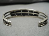 One Of Highest Grade Vintage Native American Navajo Bisbee Turquoise Sterling Silver Bracelet-Nativo Arts