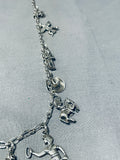 One Of The Most Unique Vintage Southwestern Sterling Silver Fetish Necklace-Nativo Arts