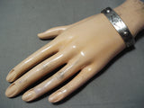 Rare Early Vintage Native American Navajo Whirling Logs Sterling Silver Bracelet-Nativo Arts
