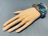 Chunky Charoite Vintage Native American Navajo Turquoise Sterling Silver Bracelet-Nativo Arts