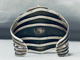 Museum Quality Vintage Native American Navajo Carico Lake Turquoise Sterling Silver Bracelet-Nativo Arts