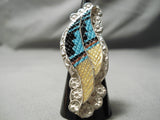 Important Inlay Master Zuni Turquoise Sterling Silver Native American Ring-Nativo Arts
