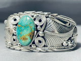 Darrell Morgan Vintage Native American Navajo Royston Turquoise Sterling Silver Bracelet-Nativo Arts