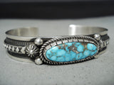 Important Al Jake Native American Navajo Turquoise Sterling Silver Bracelet-Nativo Arts