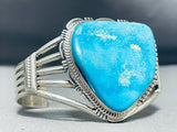 Jerr Nelson Native American Navajo Turquoise Sterling Silver Bracelet Signed Jerry Nelson-Nativo Arts