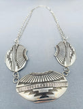 Very Unique Vintage Native American Navajo Basket Sterling Silver Necklace Bracelet Set-Nativo Arts