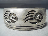Ross Scott Navajo Sterling Silver Tracks Bracelet Native American-Nativo Arts