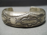 Wonderful Vintage Navajo Sterling Silver Bracelet Old Native American-Nativo Arts
