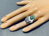 Noteworthy Vintage Native American Navajo Royston Turquoise Sterling Silver Ring Signed-Nativo Arts