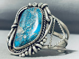Best Vintage Native American Navajo Blue Diamond Turquoise Sterling Silver Bracelet-Nativo Arts