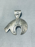 Unique Vintage Native American Navajo Sterling Silver Bear Pendant-Nativo Arts