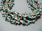 Amazing Rye Whitegoat Native American Navajo Green Turquoise Necklace-Nativo Arts