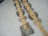 Early Hand Forged Sterling Silver Vintage Native American Navajo Concho Belt Old-Nativo Arts