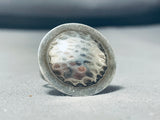 Hand Hammered Domed Vintage Native American Navajo Sterling Silver Bubble Ring-Nativo Arts