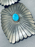 Will Blackgoat Hand Tooled Vintage Native American Navajo Sterling Silver Concho Belt-Nativo Arts