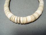 Native American Outstanding Santo Domingo Melon Shell Sterling Silver Necklace-Nativo Arts