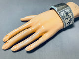 One Of The Best Vintage Native American Navajo Side Opal Sterling Silver Bracelet-Nativo Arts