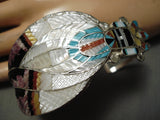 Important Vintage Zuni Native American Turquoise Maiden Sterling Silver Bracelet-Nativo Arts