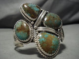 Museum Quality Vintage Native American Navajo Royston Turquoise Sterling Silver Bracelet Old-Nativo Arts