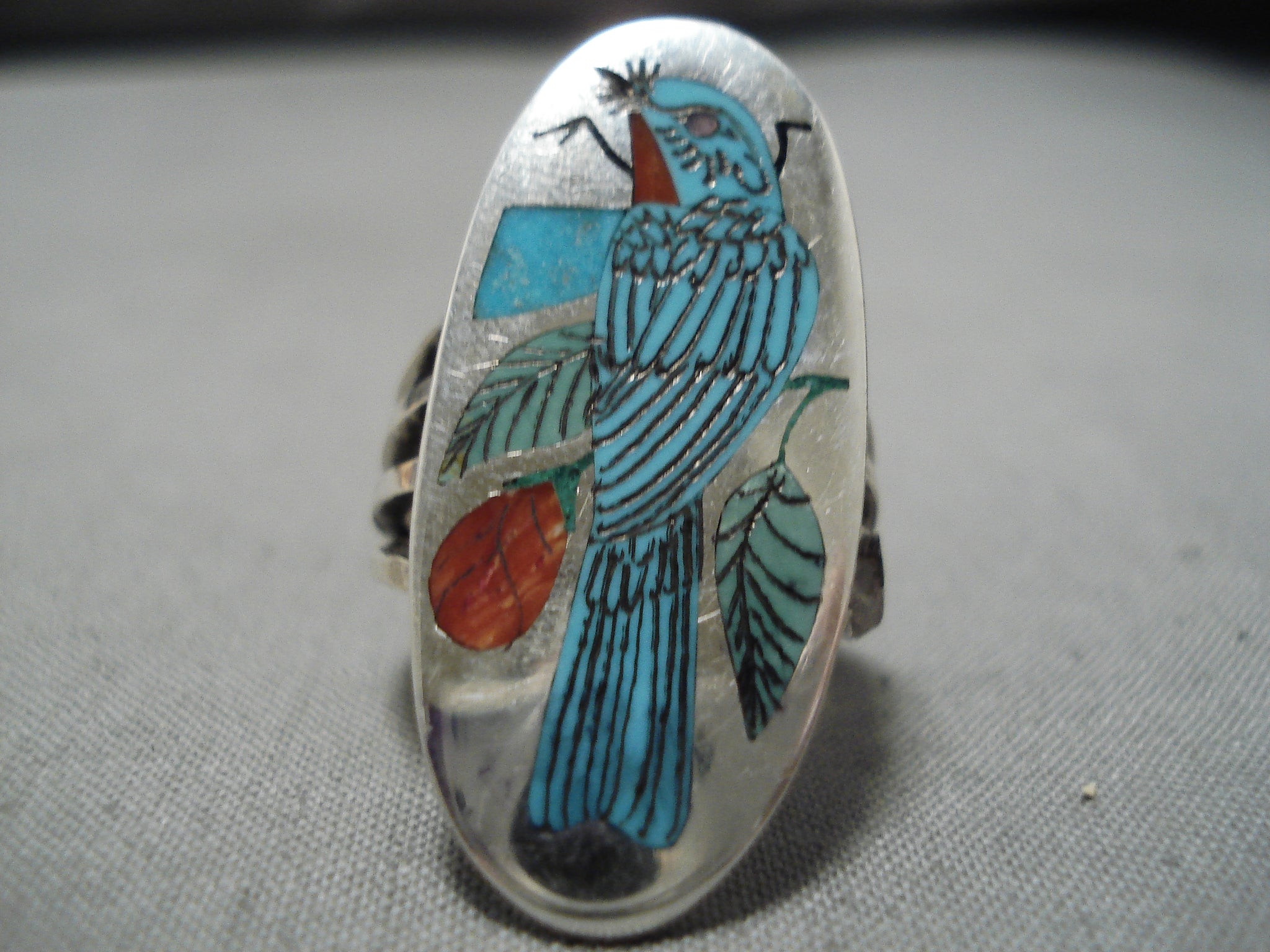 Important Harlan Coonsis Blue Turquoise Blujay Sterling Silver