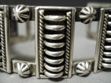 Native American One Of The Most Unique Ever Vintage Navajo Coiled Sterling Silver Bracelet-Nativo Arts