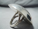 Gigantic Navajo Native American Sterling Silver Dome Ring-Nativo Arts
