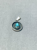 Sweet Vintage Native American Navajo Kingman Turquoise Sterling Silver Pendant-Nativo Arts
