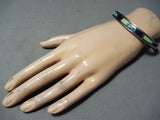 Impressive Native American Navajo Turquoise Sugulite Gaspeite Sterling Silver Bracelet-Nativo Arts