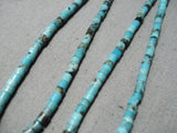 One Of The Best Vintage Native American Navajo Turquoise Sterling Silver Jacla Earrings Old-Nativo Arts