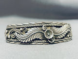 Amazing Sue Calabaza Vintage Native American Navajo Sterling Silver Bracelet-Nativo Arts
