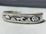 Advanced Silver Work Vintage Native American Navajo Sterling Silver Bracelet-Nativo Arts