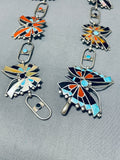 Best Vintage Native American Zuni Turquoise Butterfly Sterling Silver Concho Belt-Nativo Arts