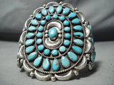 Authentic Vintage Native American Navajo Victor Moses Begay Turquoise Sterling Silver Bracelet-Nativo Arts