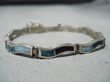 Superb Vintage Native American Navajo Turquoise Sugulite Synthetic Opal Sterling Silver Bracelet-Nativo Arts