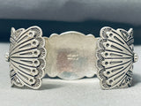 Breathtaking Vintage Native American Navajo Amethyst Sterling Silver Colossal Ornate Bracelet-Nativo Arts