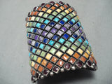 One Of The Best Native American Navajo Rainbow Turquoise Sterling Silver Bracelet-Nativo Arts