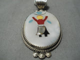 Striking Vintage Navajo August Largo Sterling Silver Native American Necklace-Nativo Arts