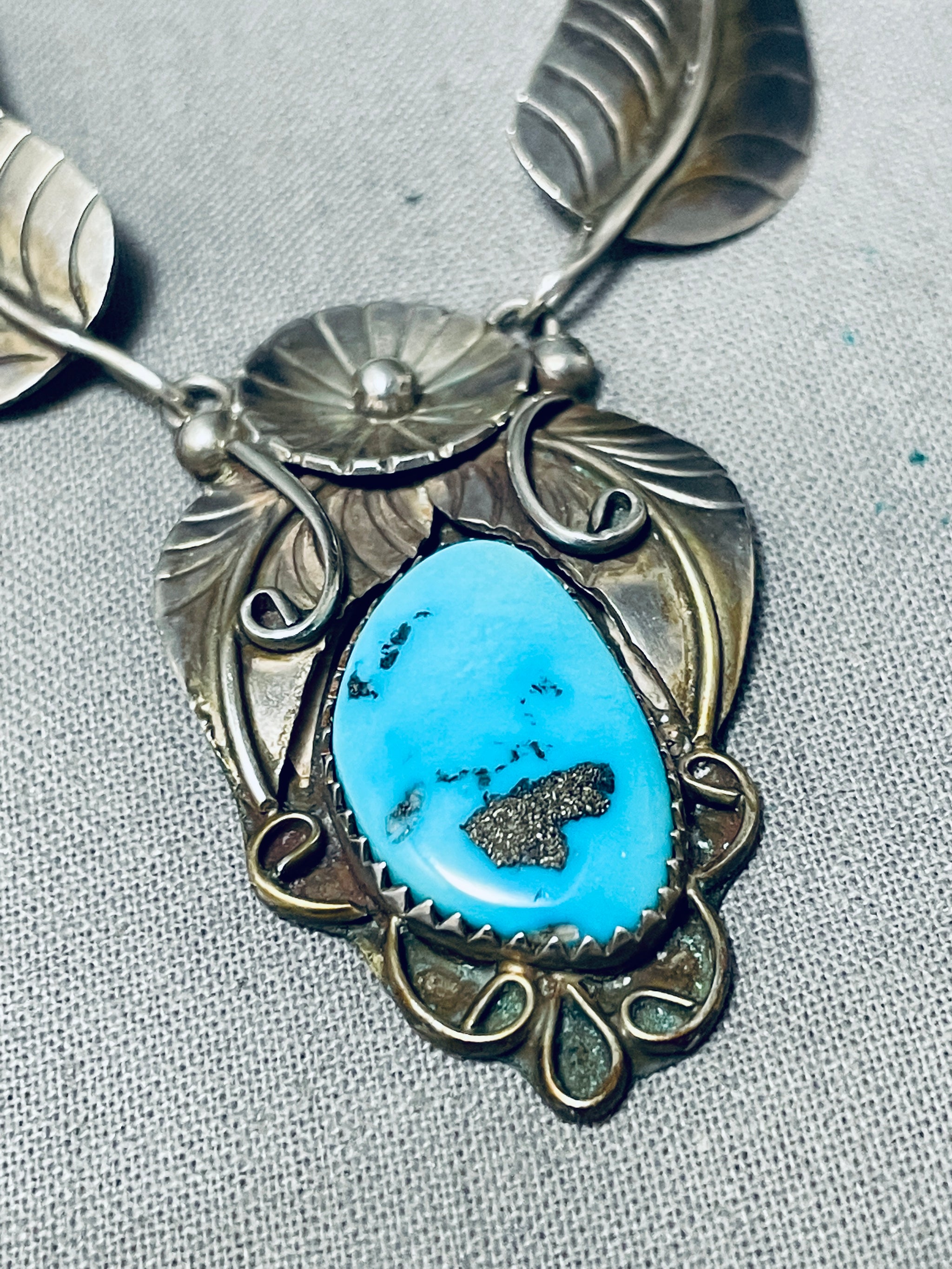 5 Tiered Vintage Native American Navajo Turquoise Sterling