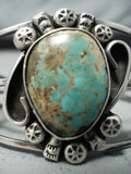 Excellent Vintage Native American Navajo Royston Turquoise Sterling Silver Bracelet Old-Nativo Arts
