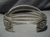 Incredible Vintage Navajo Native American Will Benally Sterling Silver Bracelet-Nativo Arts