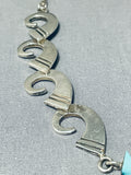 Outstanding Workmanship Vintage Native American Navajo Turquoise Sterling Silver Necklace-Nativo Arts