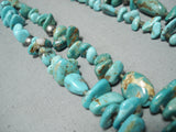 Amazing Vintage Native American Navajo Royston & Kingman Turquoise Sterling Silver Necklace Old-Nativo Arts