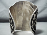 One Of The Most Unique Ever Vintage Native American Navajo Spider Sterling Silver Bracelet-Nativo Arts