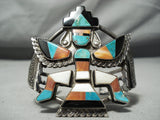Best Vintage Native American Navajo Kachina Turquoise Sterling Silver Bracelet Old-Nativo Arts