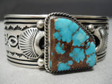 Important Vintage Native American Navajo Albert Jake Bisbee Turquoise Sterling Silver Bracelet-Nativo Arts